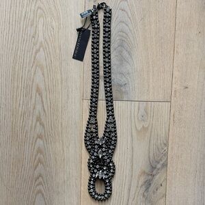 Banana Republic Elegant Black and Silver Necklace